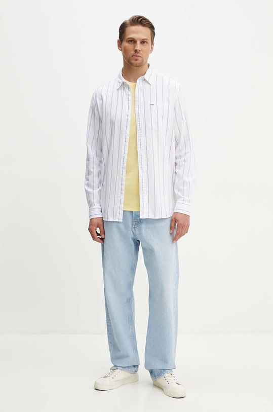 Marc O'Polo t-shirt bawełniany 421201251034 żółty SS24