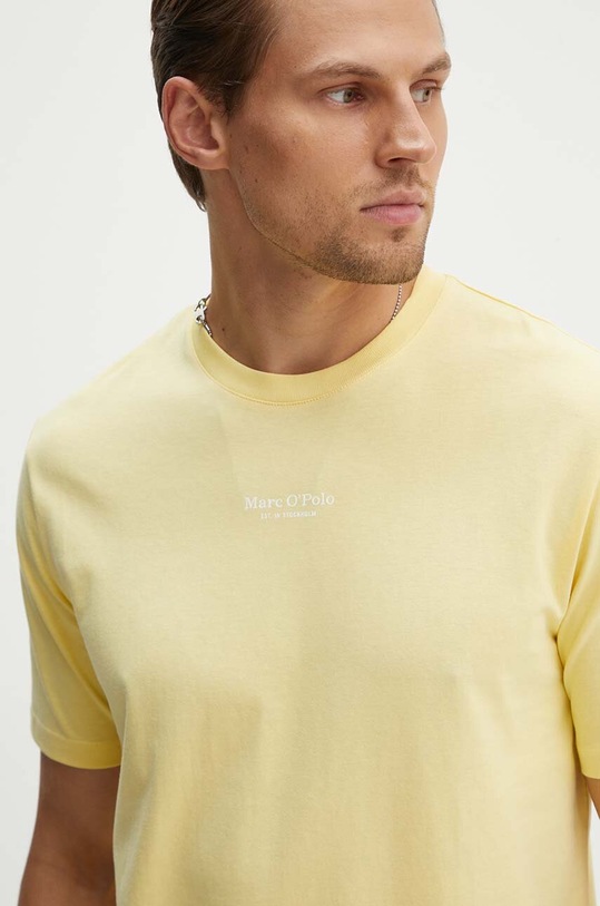 Marc O'Polo t-shirt bawełniany żółty 421201251034