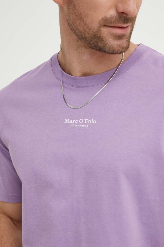 Βαμβακερό μπλουζάκι Marc O'Polo 421201251034 μωβ