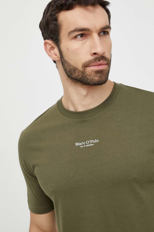 Odzież Marc O'Polo t-shirt bawełniany 421201251034 zielony