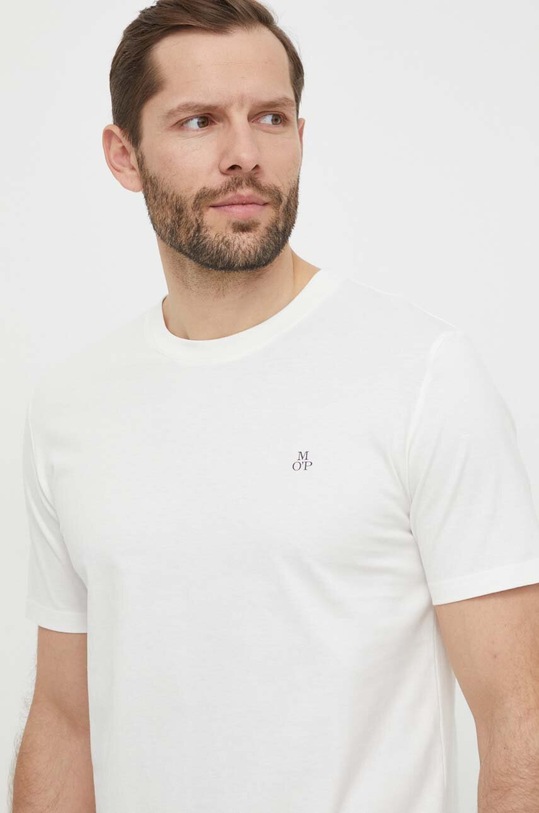 Oblačila Bombažna kratka majica Marc O'Polo 421201251054 bela