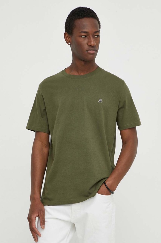 Marc O'Polo t-shirt bawełniany zielony 421201251054