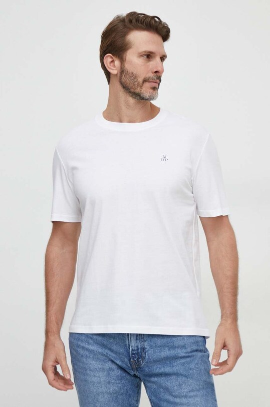 Marc O'Polo tricou din bumbac 2-pack 421205809102 alb