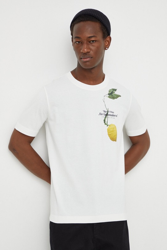 Marc O'Polo t-shirt bawełniany biały 421230551442