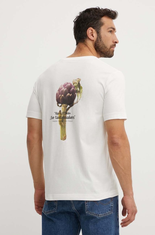 Marc O'Polo t-shirt bawełniany nadruk biały 421230551442