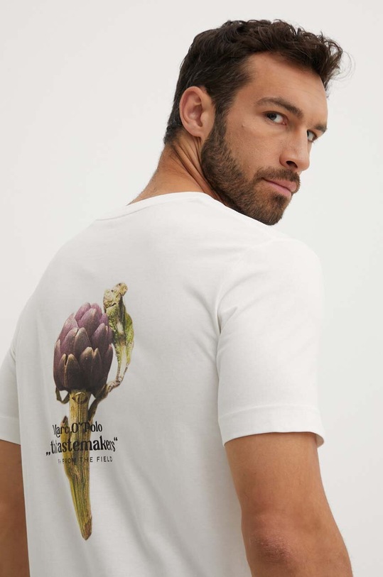 Odzież Marc O'Polo t-shirt bawełniany 421230551442 biały