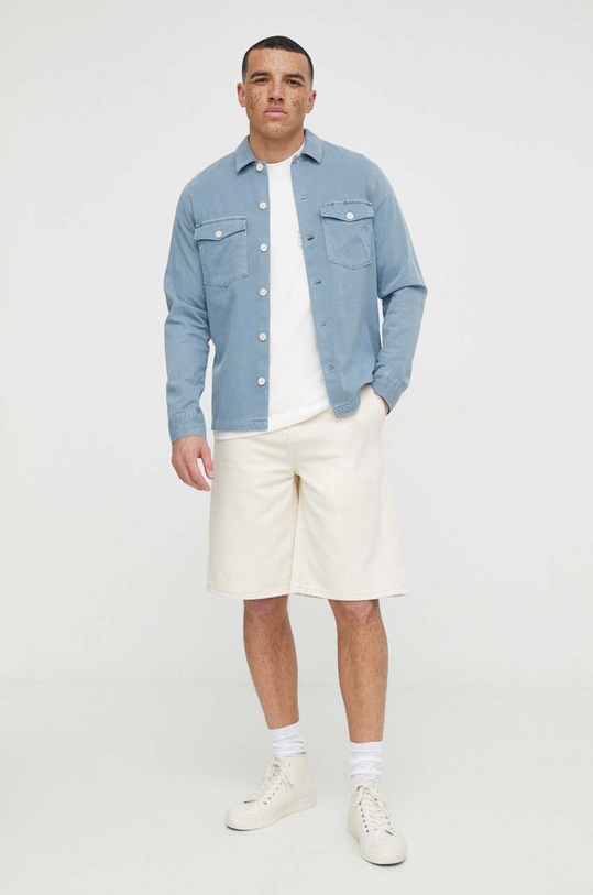 Marc O'Polo t-shirt bawełniany 422201651062 beżowy SS24