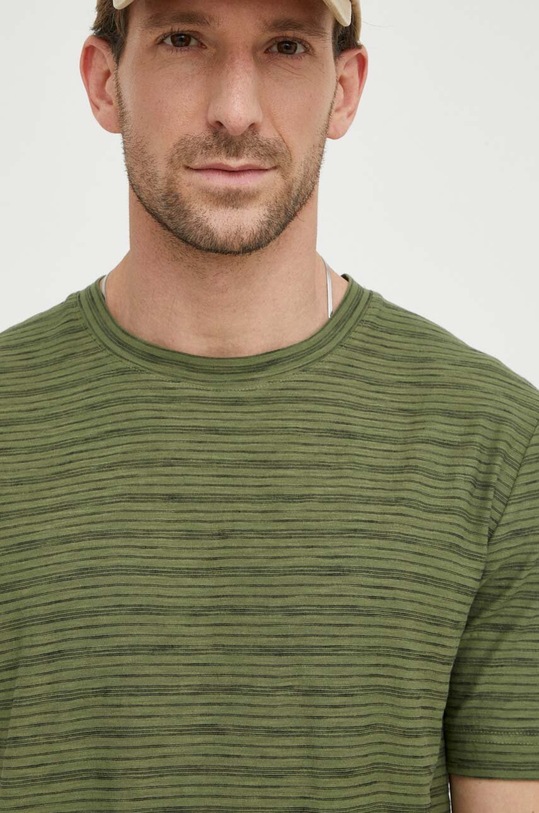 Marc O'Polo t-shirt bawełniany zielony 422218651040