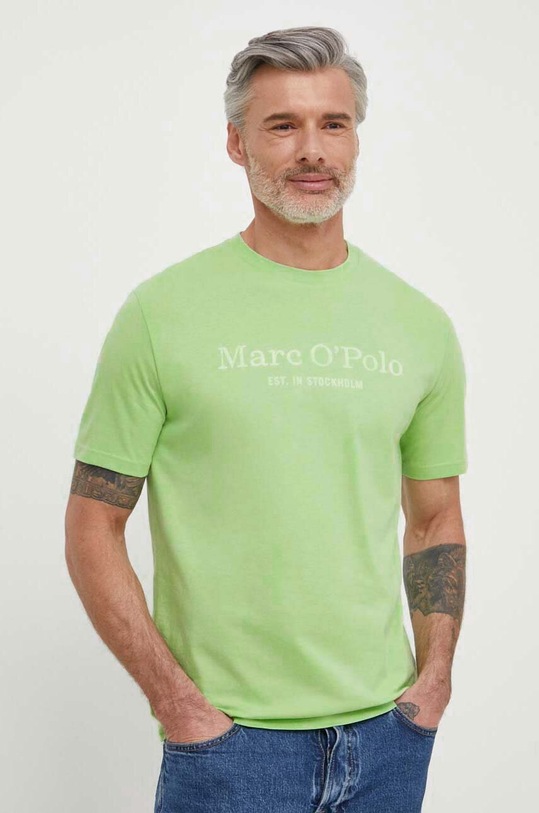 Βαμβακερό μπλουζάκι Marc O'Polo βαμβάκι πράσινο 423201251052