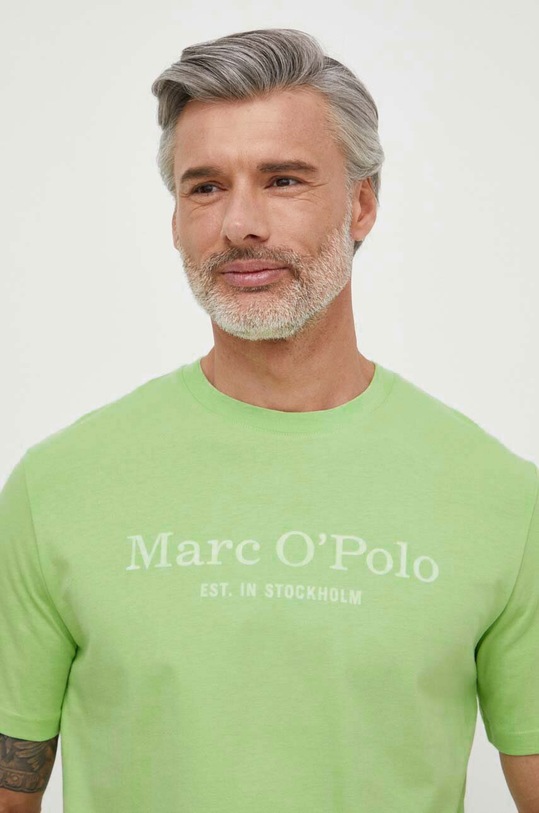 Βαμβακερό μπλουζάκι Marc O'Polo 423201251052 πράσινο SS24