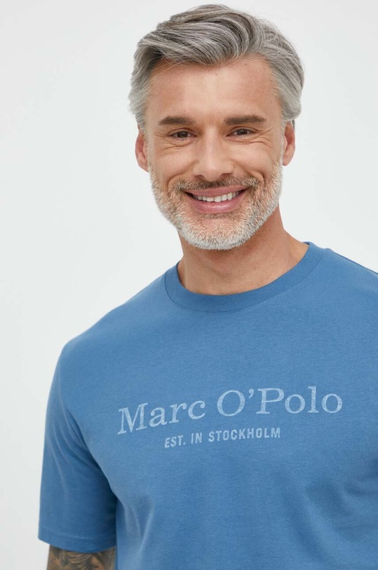 Marc O'Polo t-shirt bawełniany 423201251052 niebieski SS24