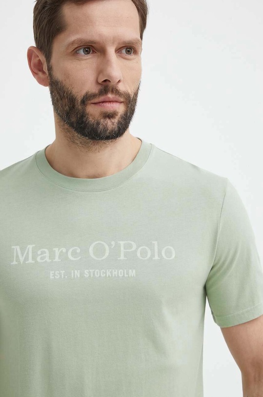 Βαμβακερό μπλουζάκι Marc O'Polo 423201251052 πράσινο SS24