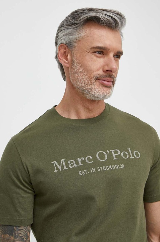 Marc O'Polo t-shirt bawełniany 423201251052 zielony SS24