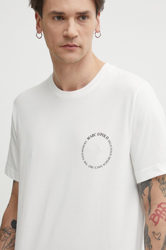 Marc O'Polo t-shirt bawełniany biały 423201251066