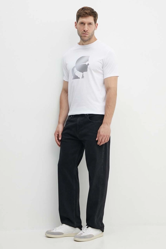 Karl Lagerfeld tricou din bumbac 542224.755052 alb SS24