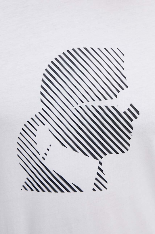 Bavlněné tričko Karl Lagerfeld 542224.755052 bílá