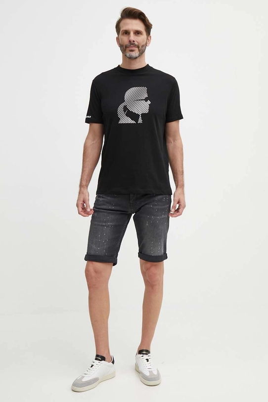 Karl Lagerfeld t-shirt bawełniany 542224.755052 czarny SS24