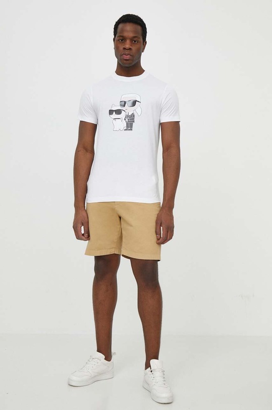 Karl Lagerfeld t-shirt bawełniany 542241.755061 biały SS24