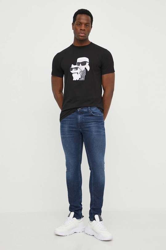 Karl Lagerfeld t-shirt bawełniany 542241.755061 czarny SS24