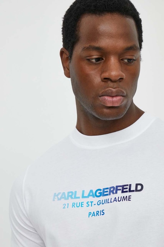 Karl Lagerfeld t-shirt bawełniany biały 542241.755062