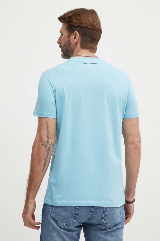 Îmbrăcăminte Karl Lagerfeld tricou din bumbac 542251.755071 albastru
