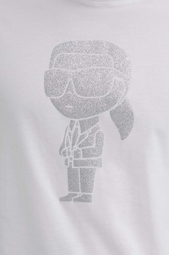 Karl Lagerfeld t-shirt bawełniany 542241.755425 biały