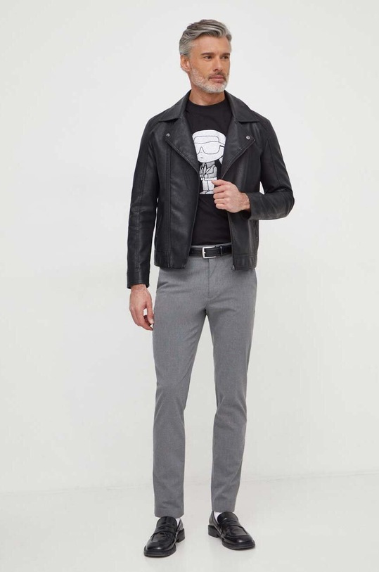 Karl Lagerfeld t-shirt bawełniany 542241.755425 czarny SS24