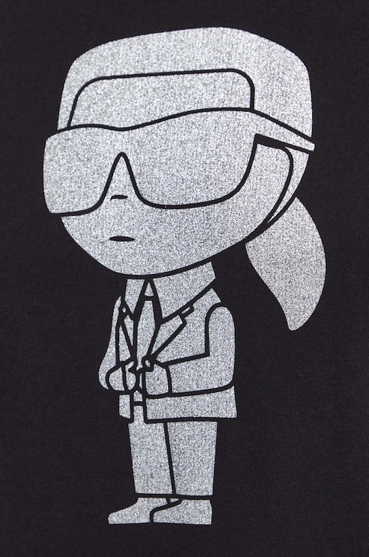 Karl Lagerfeld t-shirt bawełniany 542241.755425 czarny