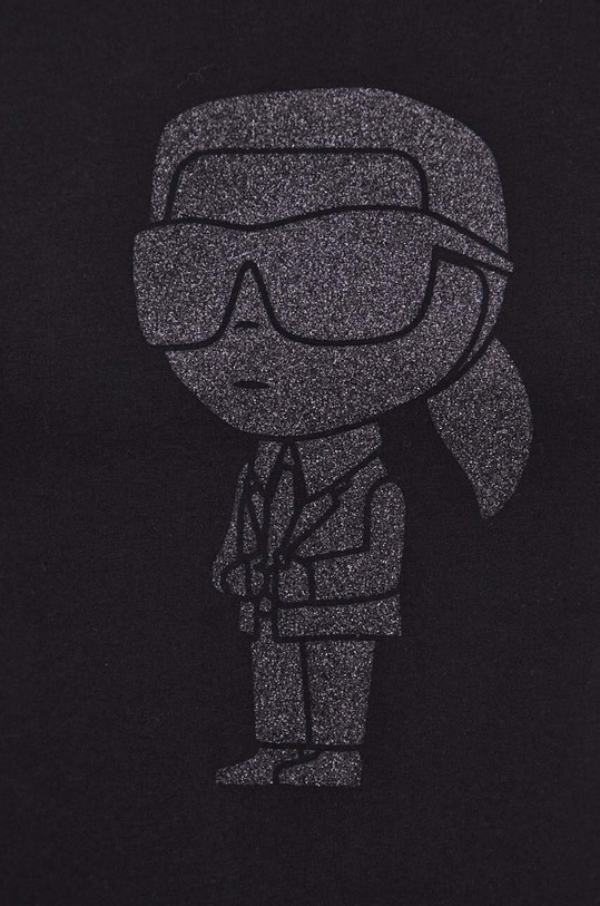 Bavlnené tričko Karl Lagerfeld 542241.755425 čierna