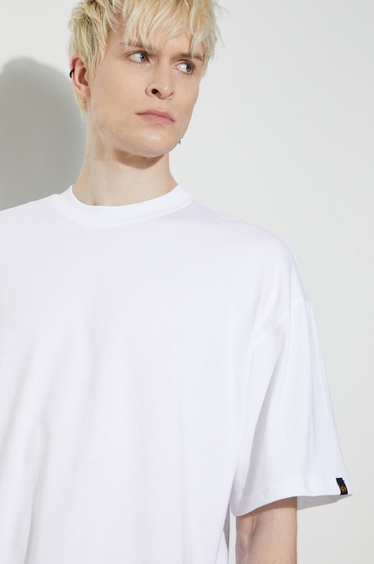 Alpha Industries t-shirt bawełniany Logo BP 146507 biały