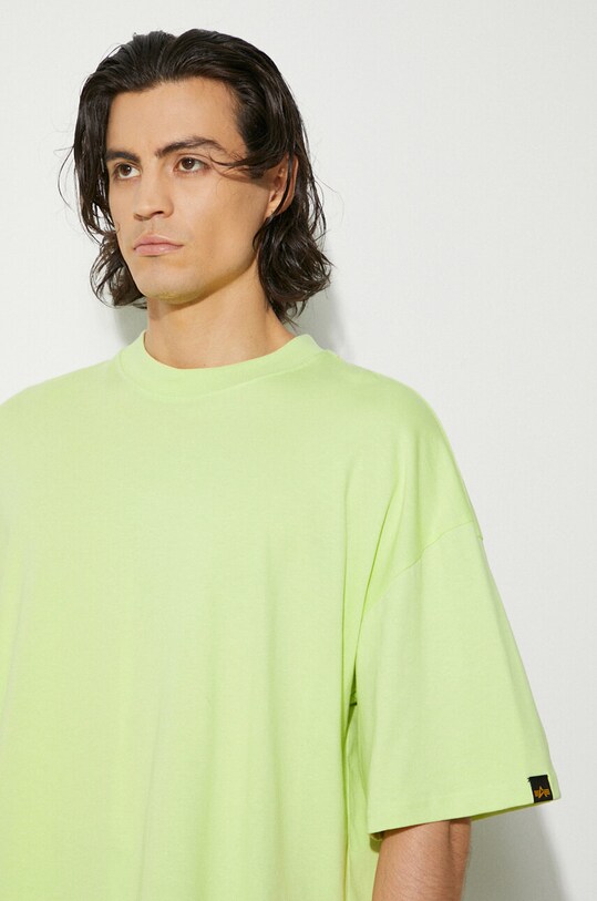Alpha Industries cotton t-shirt Logo BP 146507 green