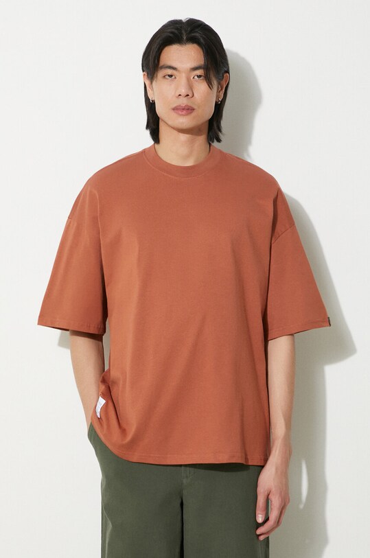 Ρούχα Βαμβακερό μπλουζάκι Alpha Industries Logo BP 146507 καφέ