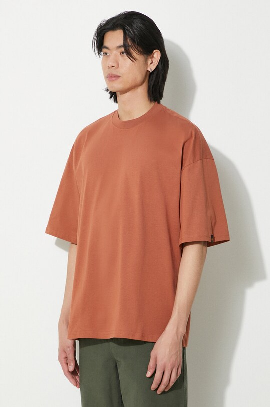 Βαμβακερό μπλουζάκι Alpha Industries Logo BP καφέ 146507