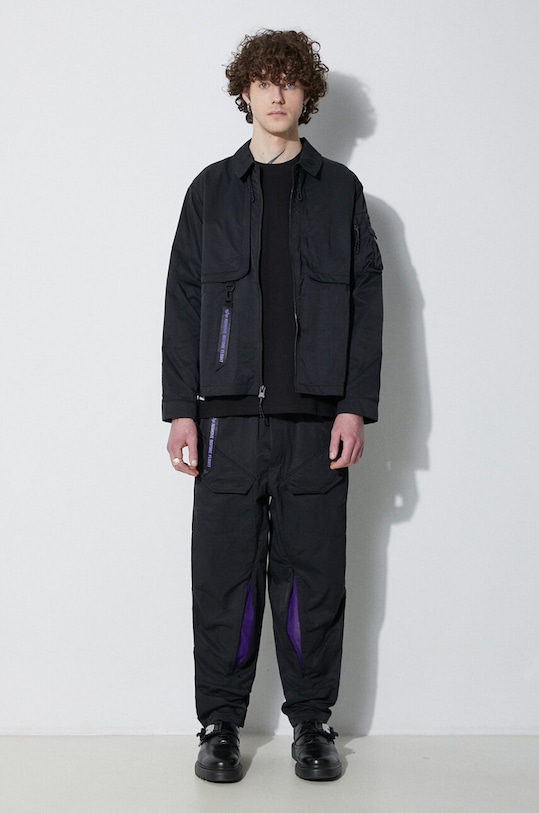 Βαμβακερό μπλουζάκι Alpha Industries Logo BP 146507 μαύρο AW24