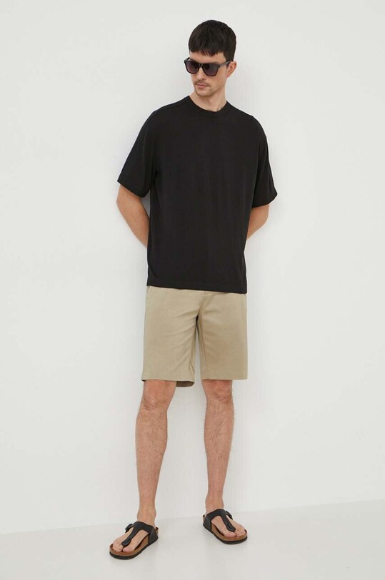 Футболка с примесью шелка Calvin Klein K10K112852 чёрный SS24