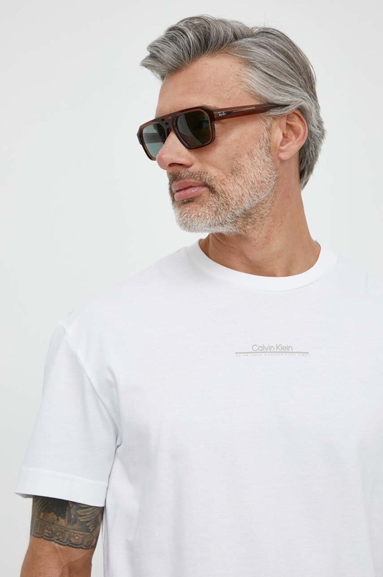 Calvin Klein t-shirt bawełniany K10K112486 biały SS24