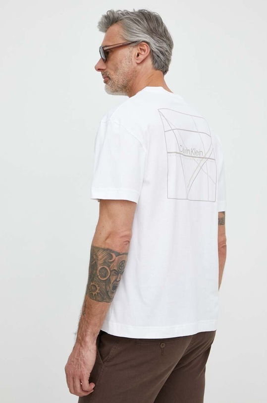 Odzież Calvin Klein t-shirt bawełniany K10K112486 biały