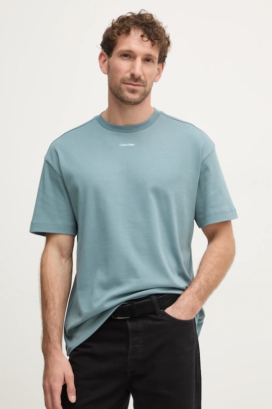 Бавовняна футболка Calvin Klein бавовна бірюзовий K10K112487