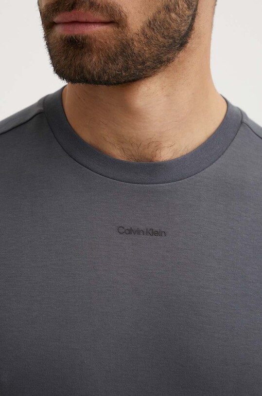 Хлопковая футболка Calvin Klein серый K10K112487