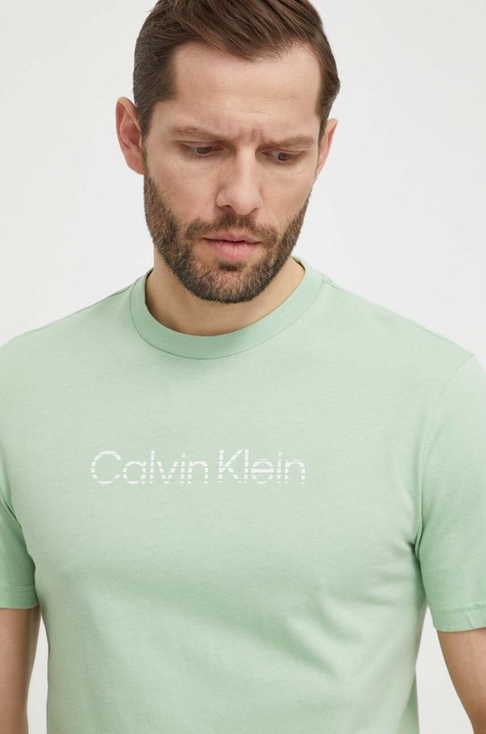 Odzież Calvin Klein t-shirt bawełniany K10K112501 zielony
