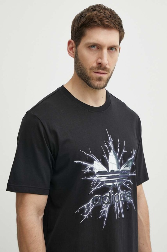 adidas Originals t-shirt bawełniany męski kolor czarny z nadrukiem ...