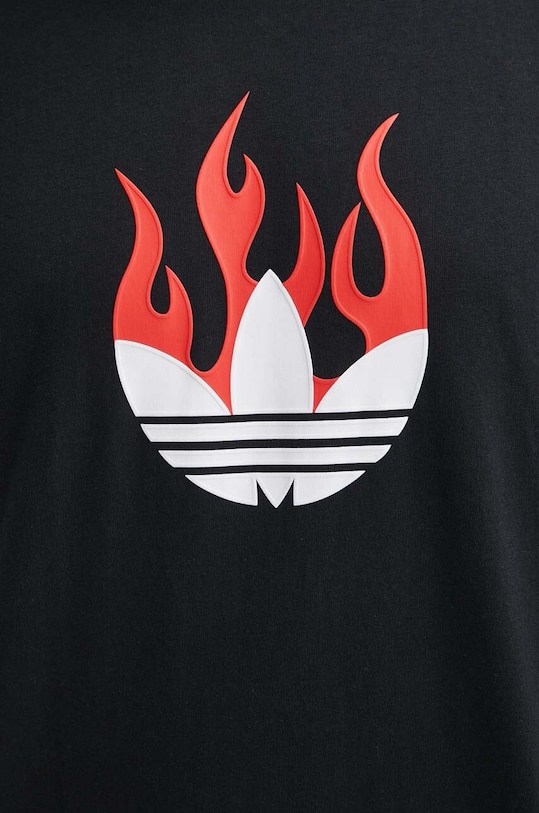 adidas Originals t-shirt bawełniany Flames IS0178 czarny