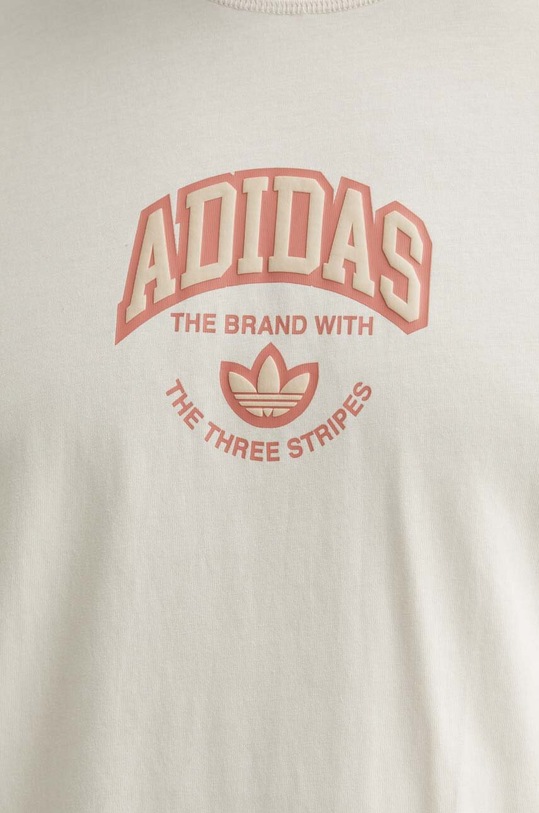 adidas Originals t-shirt bawełniany IS0186 beżowy