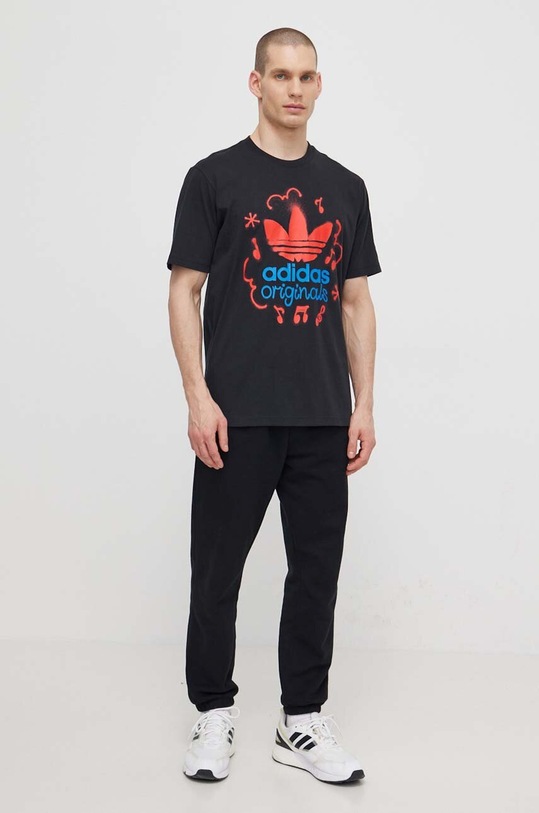 adidas Originals tricou din bumbac IS0224 negru SS24