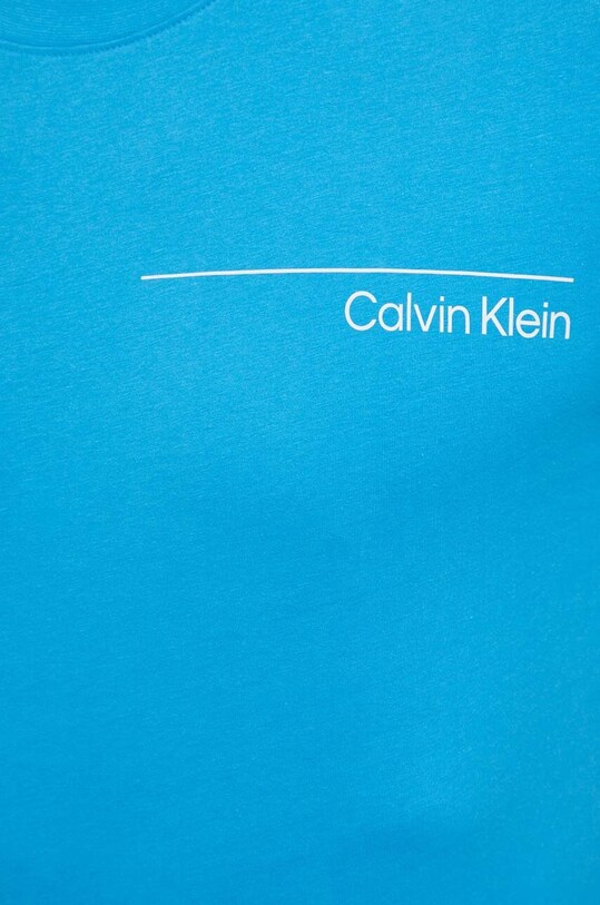 Pamučna majica Calvin Klein plava KM0KM00964