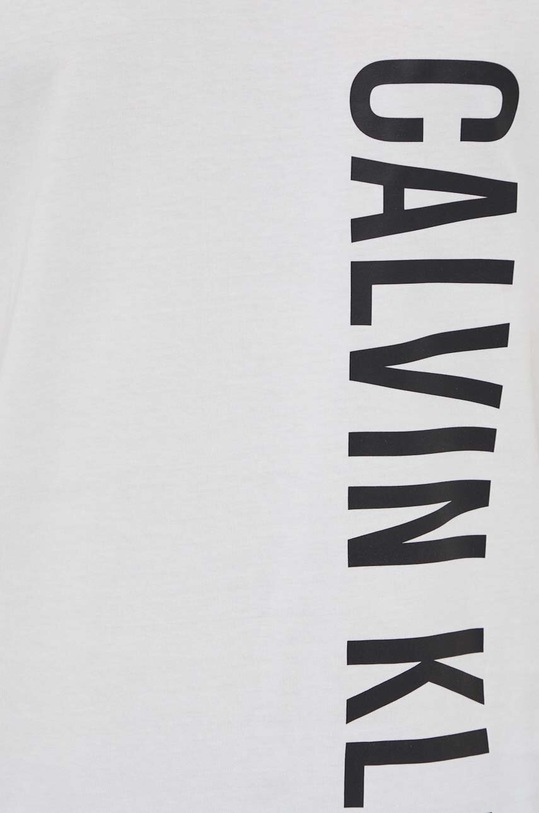 Bavlnené plážové tričko Calvin Klein biela KM0KM00997