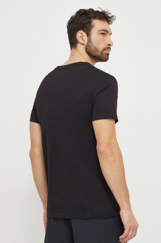 Памучна тениска Calvin Klein KM0KM00998 черен SS24