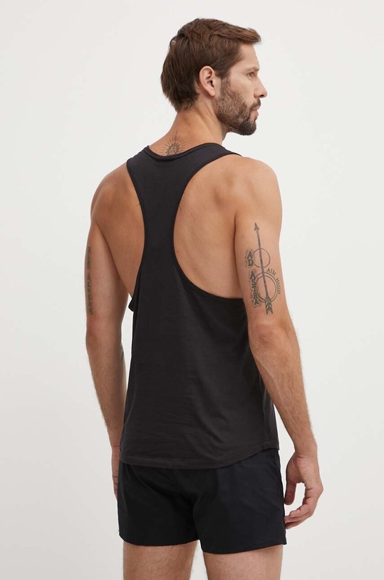 Abbigliamento Calvin Klein maglietta con aggiunta di lino KM0KM01009 nero