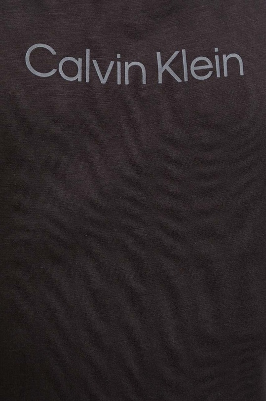 Calvin Klein maglietta con aggiunta di lino nero KM0KM01009