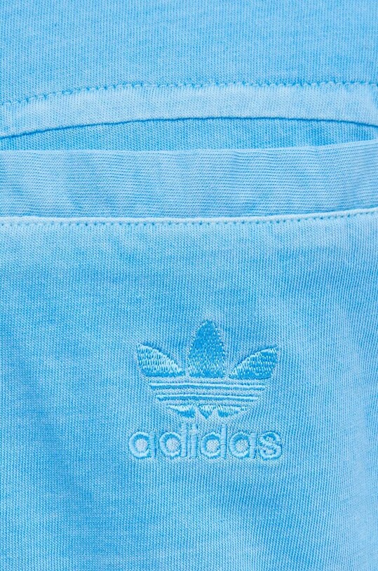 Хлопковая футболка adidas Originals IS1761 голубой